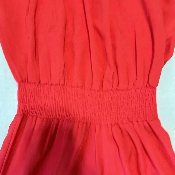 Charlotte Russe Pink Wide Leg Jumpsuit Halter top Ruched middle size M - Picture 3 of 6